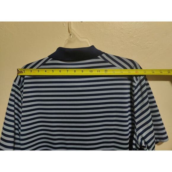 Nike Dri Fit Mens Polo Shirt Size Xtra Large White Black Striped Short Sleeve - Picture 13 of 16